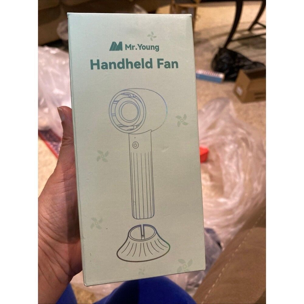 Personal Portable Fan rechargeable digital display, scroll switch & LED NWT